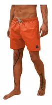 Short De Baño Liso Idrogeno Naranja