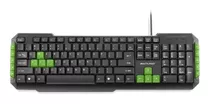 Teclado Multimídia Gamer Teclas Verdes Usb Tc201 -multilaser