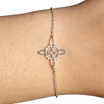 Pulsera Plata 925 Nudo De Bruja Protección Defensa Hechizos