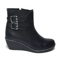 Botas De Mujer De Cuero Taco Comodas Urbanas Botitas Zapatos