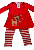 Conjunto De Navidad Para Bebé Niña. Marca: Jessica Ann 6-9 M