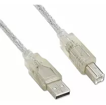 Cabo De Impressora Usb A/b 2.0 5,0 Metros Fcab5 Feasso Cor Cristal