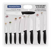 Set 9 Cuchillos Para Cocina, Marca Tramontina, Modelo Plenus