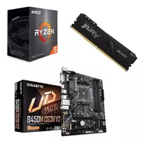 Combo Ryzen 5 5600gt + Gigabyte Ga-b450m Ds3h V2 + 8gb 3200