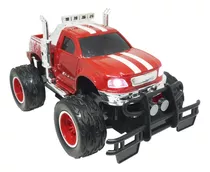 Carrinho Controle Remoto Elétrico Pilha Off Road Picape 4x4 Cor Vermelho