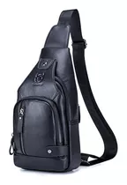 Morral Bolso De Cuero Natural Hombre