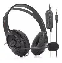 Fone De Ouvido Gamer Microfone Headset Para Celular Pc Ps4 Cor Preto