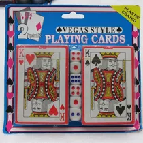 Pack 2x Juego Cartas + 6 Dados Naipe Inglés Póker Carioca