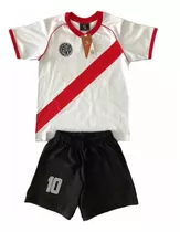 Conjunto Camiseta Retro River Plate Niño Oficial 2 A 6 Años