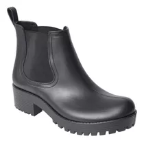 Bota De Lluvia Mujer/ Elásticos/ Caña Corta/ Taco Campus G02