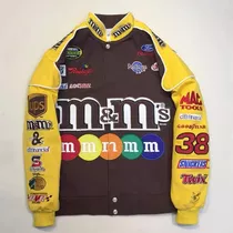 Campera Nascar Automovilismo Retro Vintage M&m Marron