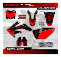 Kit Grafica Calco Honda Crf 250 - 2006/09 - Gruesas