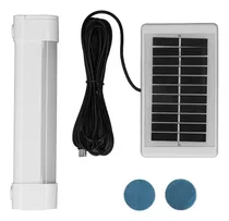 Lampara Led Recargable Linterna + Panel Solar Usb Imantada