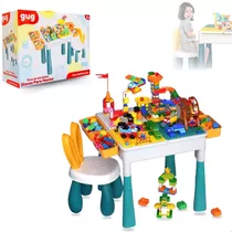 Mesa Didátida De Atividade Infantil P/ Montar Lego Colorida 
