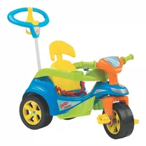 Velotrol Infantil Baby Trike Azul C/ Haste Direção Biemme