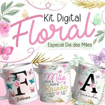 Arquivos Estampas Canecas Floral Alfabeto