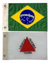 Bandeira Para Moto Custom  2 Bandeiras Brasil E Minas Gerais