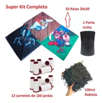 Kit 50 Raia 30x30 +1200 Jds Linha +100mt Rabiola Barato