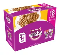 Comida Humeda Whiskas 85g X 18 Gatos 1+ Años