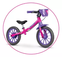  Bicicleta Aro 12 Sem Pedal Equilíbrio Balance Rosa - Nathor