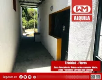 Alquiler Casa Trinidad Flores 1 Dormitorio Con Patio Cerrado Y Techado A Minutos Del Parque Centenario