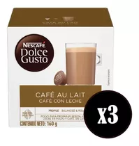 Capsulas Café Dolce Gusto Au Lait Con Leche X3 Cajas De 16u