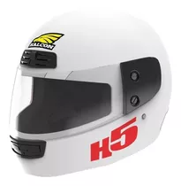 Casco Para Moto Integral Halcon H5  Blanco Talle M 