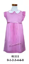 01111 - Molde De Vestido Niñita, Corte Al Talle Cuello Bebe