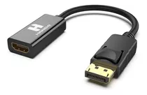 Cable Adaptador Display Port A Hdmi Conversor Displayport Color Negro