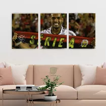 Quadro Decorativo 120x60 Vitoria 3pçs Faixa Serie A