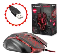 Mouse Escritório Gamer Usb 3200dpi Ergonômico Botões Macro