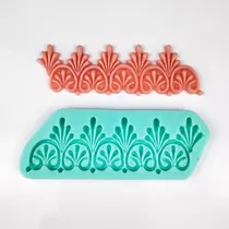 Molde De Silicone Barrado Renda Para Decorar Pasta Americana