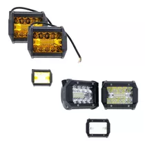 Par Faros 20 Led Barra Dually Auxiliar Estrobo Jeep 4x4 F1