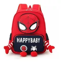 Mochila Spiderman Escolar  Preescolar Kinder Impermeable