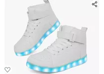 Zapatos Botas Luces Led Recargables Varios Colores Funciones