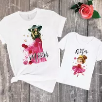 Combo Remera Madre E Hija Combinadas Moda Ballet Mujer Nena