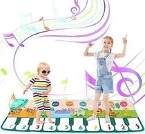 Alfombra Tapete Baile De Piano Musical Para Niños 110x36cm