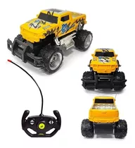 Carrinho Controle Remoto Sem Fio Pick Up Cor Amarelo Personagem Speed