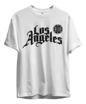 Remera Basket Nba Los Angeles Clippers Blanca Logo The City