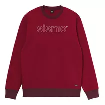 Buzo Buzo Sismo Outline Crewneck Frisa Bordo 2253