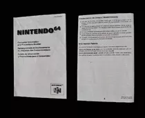 Manual De Usuario Nintendo 64