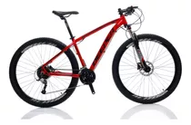 Bicicleta Deeper Aro 29 - 27v Com Freio Hidráulico Suspensao Com Trava De Ombro Cubos K7 Com Rolamento Blindado E K/7 11/36 Vermelho 19 