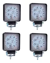 Kit Luz 4 Faros Auxiliar Proyector 9 Led Off Road 27w