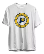 Remera Basket Nba Indiana Pacers Blanca Logo Alternativo