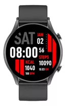 Smartwatch Kieslect Kr 1.32  Caja 45.7mm De  Metal  Negra, Malla  Negra De  Silicona Y Bisel  Negro