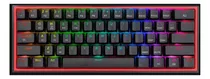 Teclado Gamer Bluetooth Redragon Fizz Pro K616-rgb Qwerty Red Inglés Us Color Negro Con Luz Rgb