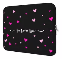 Capa Case Pasta Notebook Macbook Personalizada Com  Corações