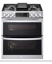 LG 6.9 Cu. Ft. Stainless Steel Gas Double Oven Range With Pr