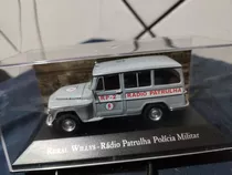 Miniatura De Carros Rural Willys Rádio Patrulha Da Polícia