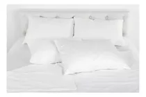 Almohada Inteligente Diaz Home Clásico Clásica 65cm X 14cm Color Blanco Por 4 Unidades